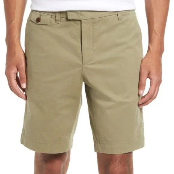 Ted Baker London Ashfrd Chino Shorts Sz 36 Pale Green Preppy Golf - Picture 1 of 9